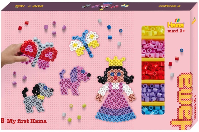 Hama Maxi Giant lahjapakkaus, jossa 900 helmeä ja 3 kiinnitystaulua - (388717)