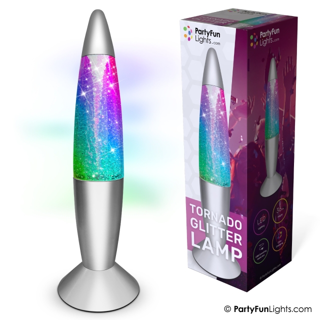 Party Fun Lights Tornado glitter-valaisin - Monivärinen - K: 36cm