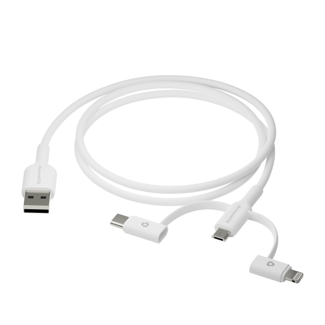 dbramante1928 Uudelleenlataus - 3in1 kaapeli-USB A USB-A,C & Lightn-W:hen