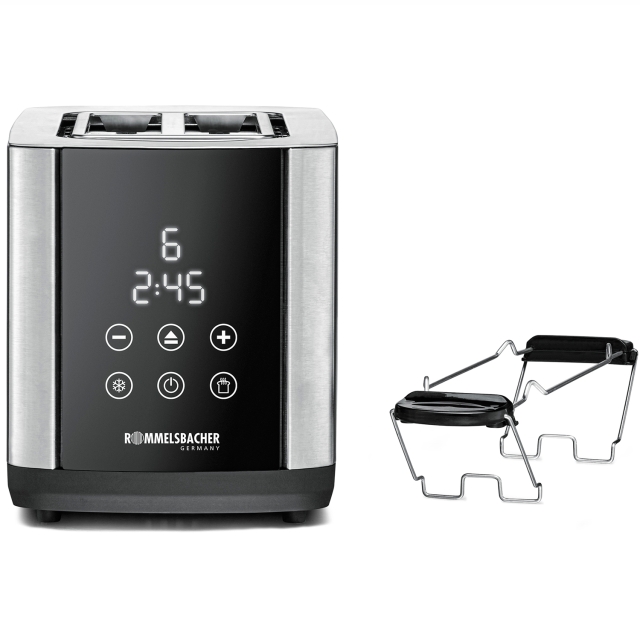 Rommelsbacher Brödrost Sunny TO 850 Rostfri LED-Disp Touch Control