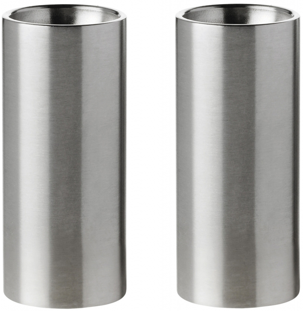 Stelton Arne Jacobsen Cylinda suola- ja pippurisetti (teräs)