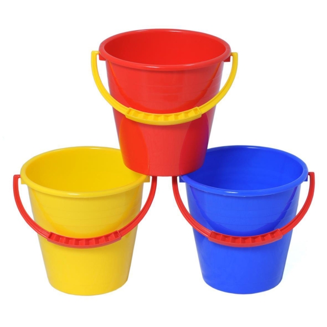 Plasto Ämpäri Hink 1,2 Lit Assorted Sininen Punainen Keltainen 14cm
