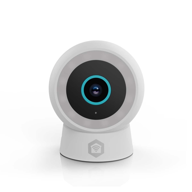Nedis SmartLife Ulkokamera | Spotlight | 3MP Full HD 1296p | IP65 | MicroSD (ei sisälly) / Onvif / Pilvipalvelutallennus (valinnainen) | 5 V DC | Liiketunnistimella | Yökuvaus | Valkoinen