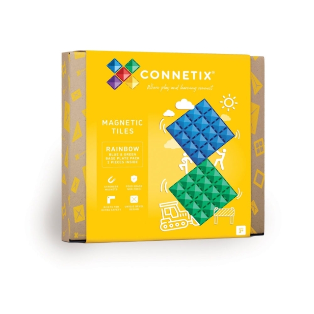Connetix Pohjalevy - Sateenkaaren sininen ja vihreä (CT-R-BG002-BP)