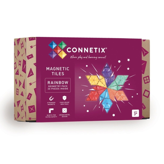 Connetix Sateenkaarigeometriapakkaus 30 palaa - (CT-R-00030-GE)