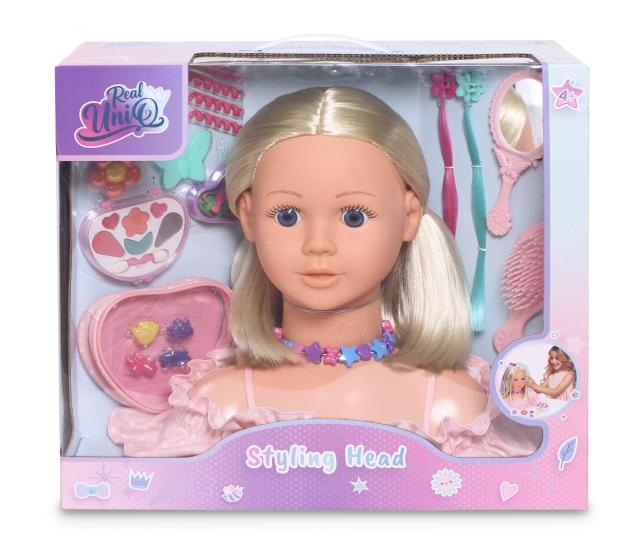 Real UniQ Styling Head hiustarvikkeilla ja kosmeettisella kotelolla (30561)