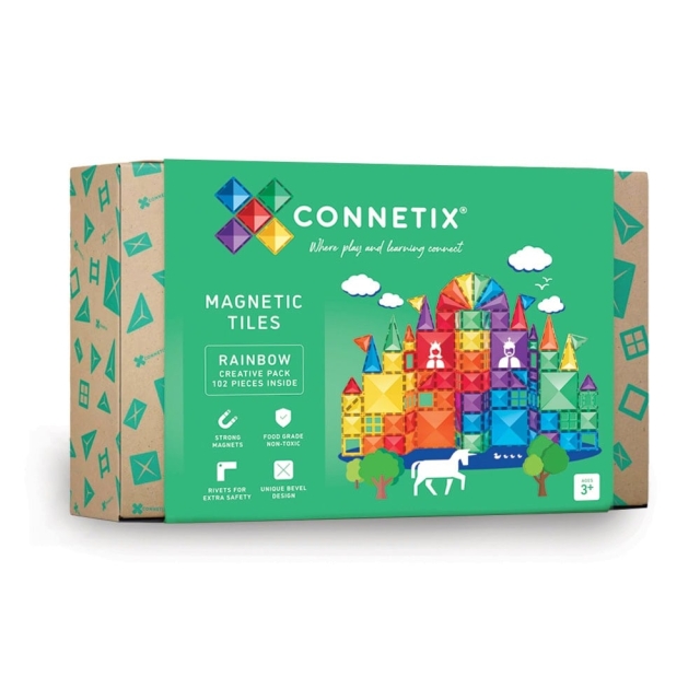 Connetix Rainbow Creative Pack 102 Pieces - (CT-R-00102-CR)