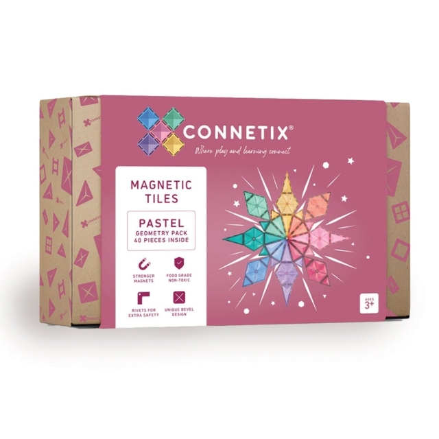 Connetix Pastelligeometriapakkaus - 40 palaa (CT-P-00040-GE)