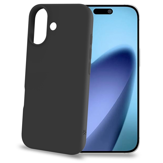 Celly Cromo Soft rubber case iPhone 17 Svart