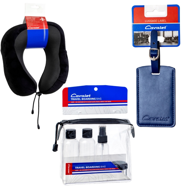 Cavalet Resekit 1 (Bagagetag, Nackkudde och Reseflaskor)