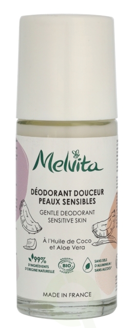 Melvita Les Essentiels Deodorant Roll-On 50 ml For Sensitive Skin