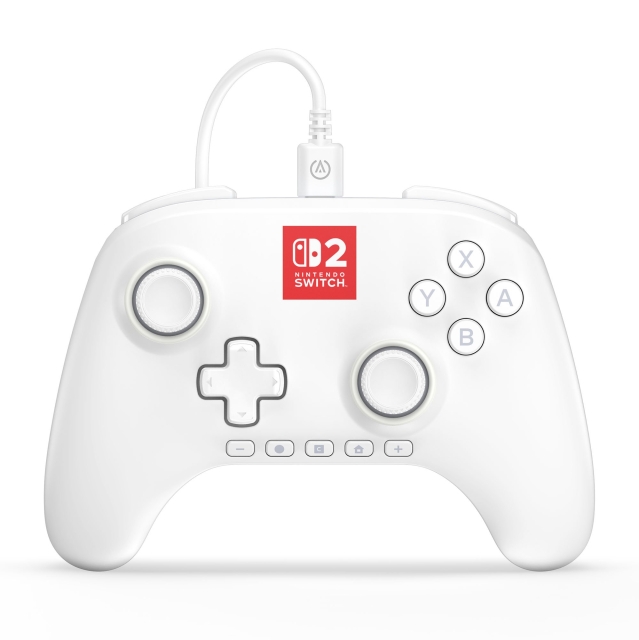 PowerA Advantage langallinen ohjain Nintendo Switch 2:lle Lumectran kanssa - Valkoinen