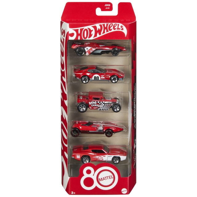 Hot Wheels Perusteet Mattel 80. 5-pakkaus (JGK08)