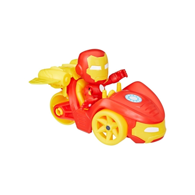 Disney Spidey and His Amazing Friends - Ajoneuvo- ja tarvikesarja - Iron Man - Rautamies