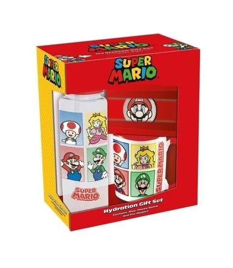 Pyramid International SUPER MARIO (4-VÄRINEN) LAHJASETTI (MUOVIPULLO, MUKI JA MAGNEETTI) V2