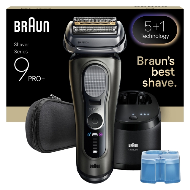 Braun Series 9 PRO+ sähköparranajokone - Pro SensoAdapt, SmartCare Center, 9655CC - grafiitinharmaa
