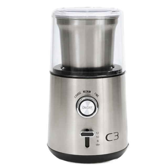 C3 Kaffekvarn Design 85g 200W CG700 Borstad Rostfri stål