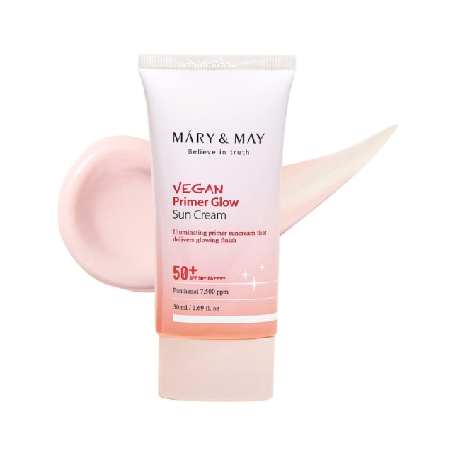 Mary&May Vegaaninen Primer Glow -aurinkovoide SPF50+ PA++++ - Subtle Pink - 50 ml