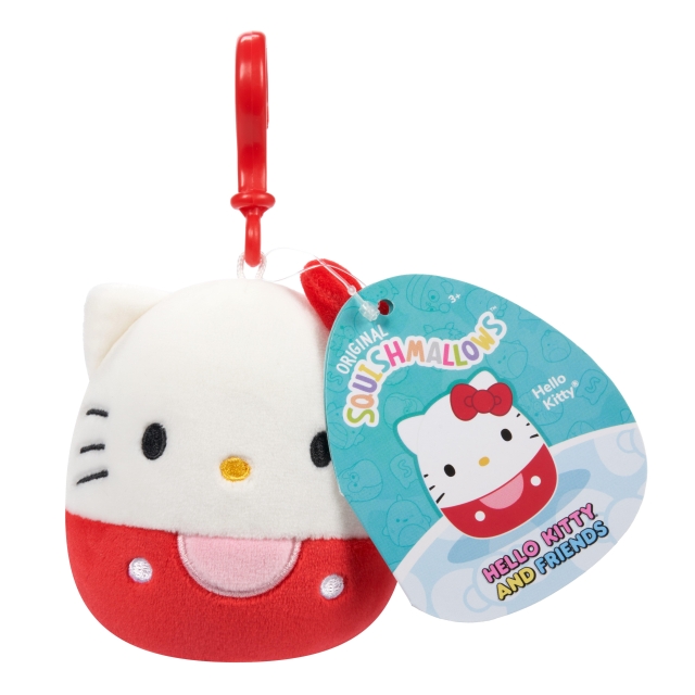 Squishmallows 9 cm Clip-on Hello Kitty and Friends - Hello Kitty - Hello Kitty