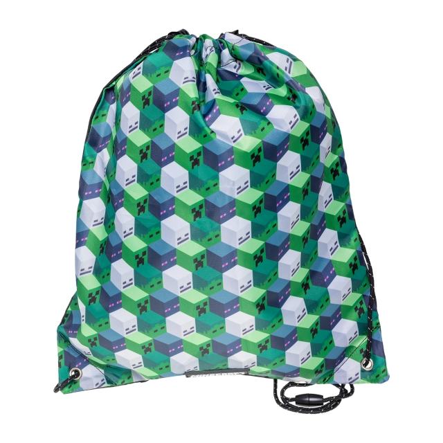 STOR Minecraftin vetoketjullinen jumppakassi - 35 x 45 cm