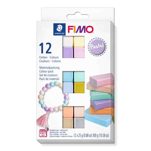 FIMO Pehmeä setti 12x25g - pastelli (8023 C12-3)