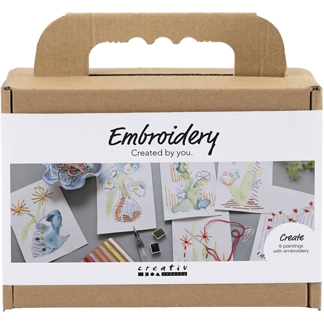 Mini Craft Kit Embroidery - Maalauksia kirjontaan - valikoituja värejä (977860)
