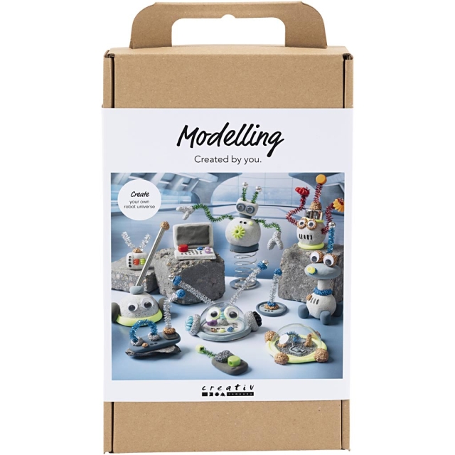 Creative Toys Creativ - askartelusarja, mallinnus, robotti, sininen, harmaa, punainen, hopeoitu, 1 pakkaus - (977808)
