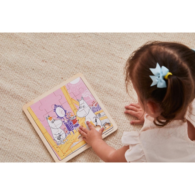 Moomin Palapeli 16 Pcs Wooden Puzzle Construction Fun