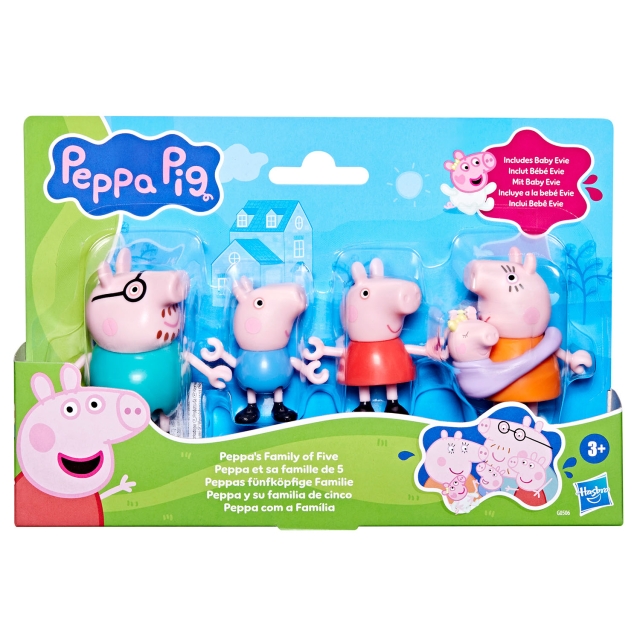 Peppa Pig Hahmosarja 3" Figure Pack Family Of Five