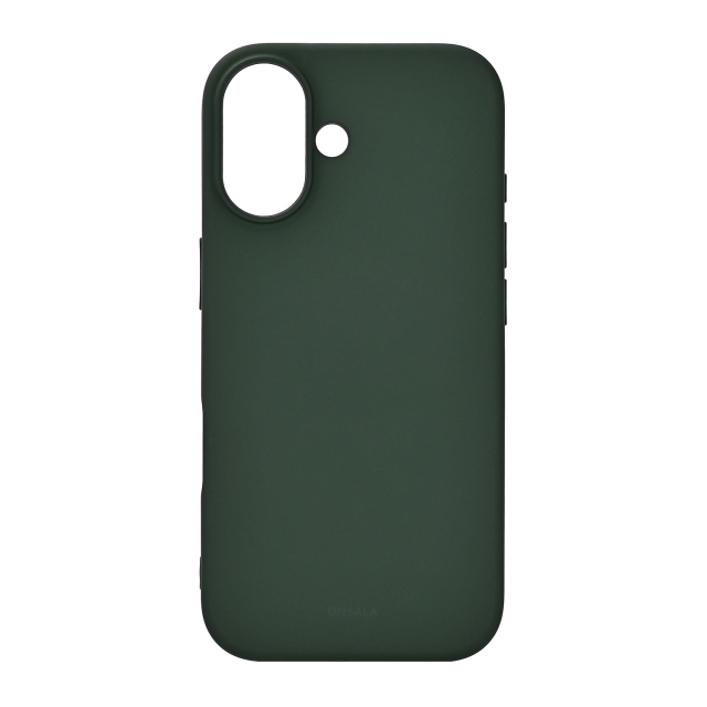 Onsala Mobilkuori silikonituntumalla Olive Green - iPhone 16
