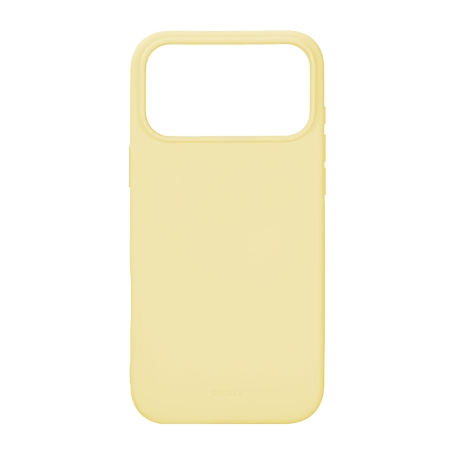 Onsala Puhelinkuori silikonituntumalla Lemon - iPhone 17 Pro Max