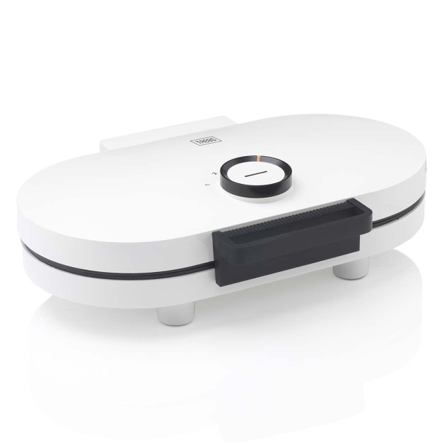 Trebs Vohvelirauta kaksinkertainen sydämen muotoinen Valkoinen