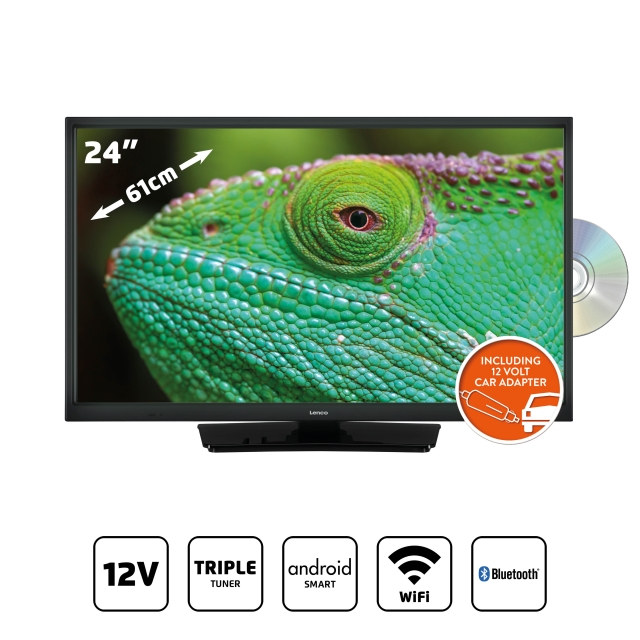 Lenco 24 tuuman Smart HD LED TV Bluetooth® 12V