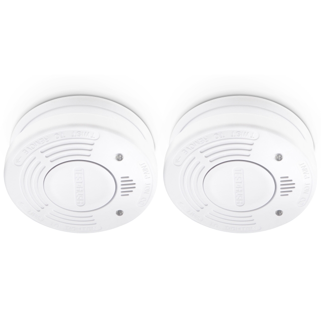 Alecto Savuilmaisin 10 vuoden paristo- ja anturiajalla 2-pack Valkoinen