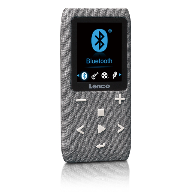 Lenco MP3/MP4-soitin Bluetooth® 8 GB Micro SD-kortti Harmaa