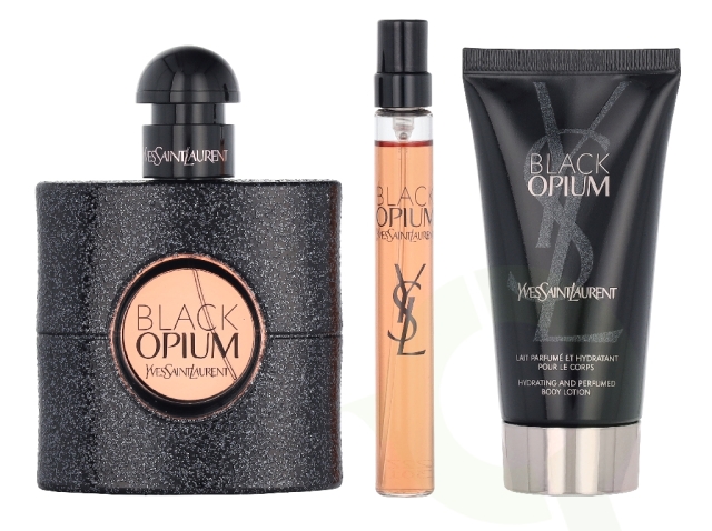 Yves Saint Laurent YSL Black Opium Giftset 110 ml Edp Spray 50ml/Edp Spray 10ml/Body Lotion 50ml