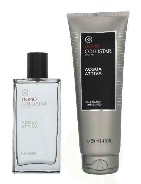 Collistar Uomo Acqua Attiva Giftset 350 ml Acqua Attiva Edt Spray 100 ml / Acqua Attiva Shampoo 250 ml