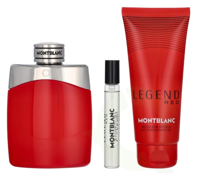 Mont Blanc Legend Red Giftset 207.5 ml Edp Spray 100ml/Edp Spray 7,5ml/All-Over Shower Gel 100ml