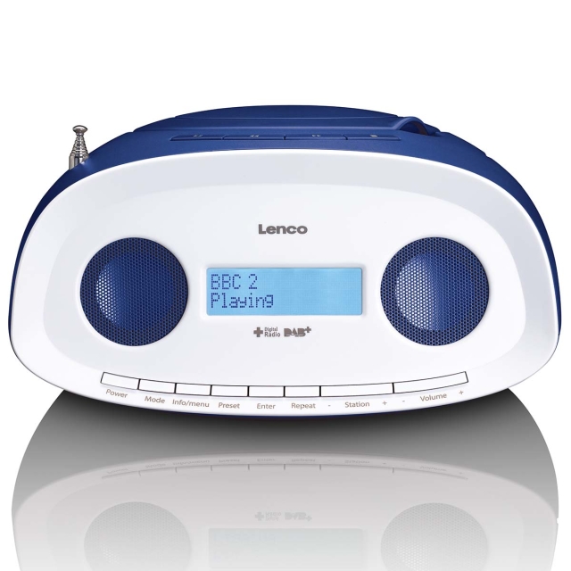 Lenco Kannettava DAB+/FM-radio CD- ja USB-soittimella Sininen