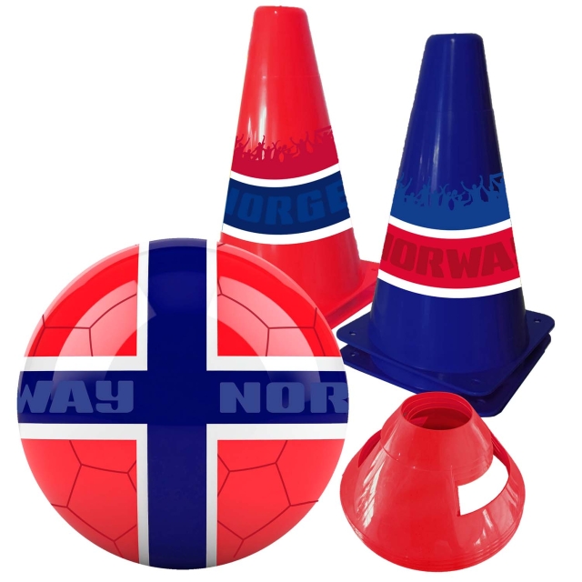 SportMe Fotbollsset NORGE - Boll och Koner