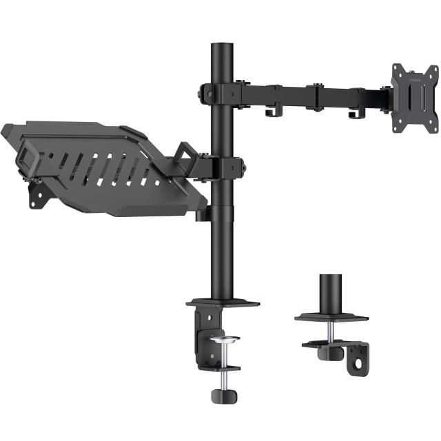 LogiLink Monitorfäste 17-32" med hållare för laptop 12-17"