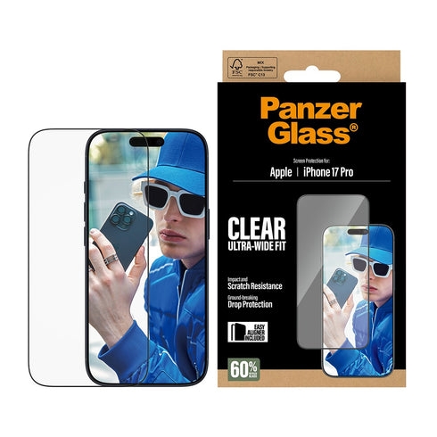 PanzerGlass – Näytönsuoja iPhone 17 Pro – Erittäin laaja istuvuus ja EasyAligner