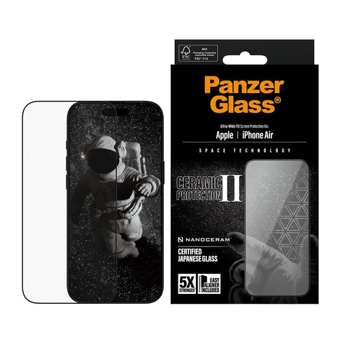 PanzerGlass – Ceramic II -näytönsuoja – iPhone Air – UWF, EasyAligner-asennusapuväline