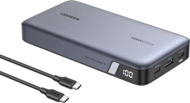 Ugreen 25000 mAh Power Bank -varavirtalähde, 145W