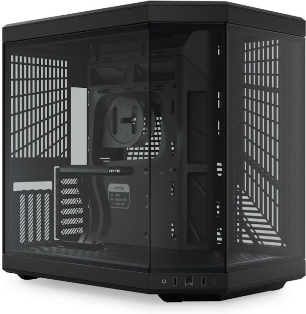 Hyte Y70 Black ATX-kotelo panoraamaikkunalla, musta