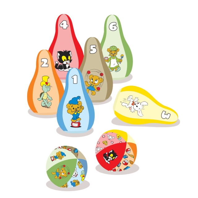 Barbo Toys Pehmeä Keilailusetti Bamse