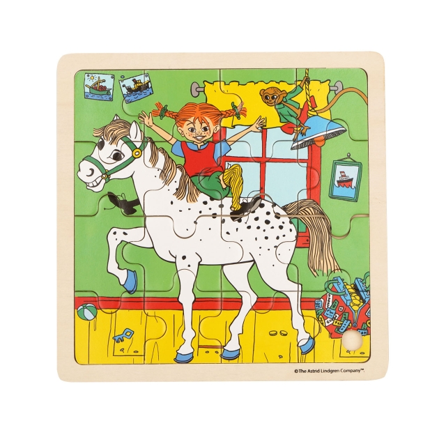 ASTRID LINDGREN Palapeli 16 Pcs Peppi Pitkätossu - Square Horse