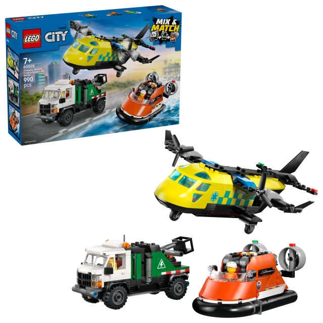 LEGO LEGO City – Lentokone, huoltoauto ja ilmatyynyalus Remix (60505)