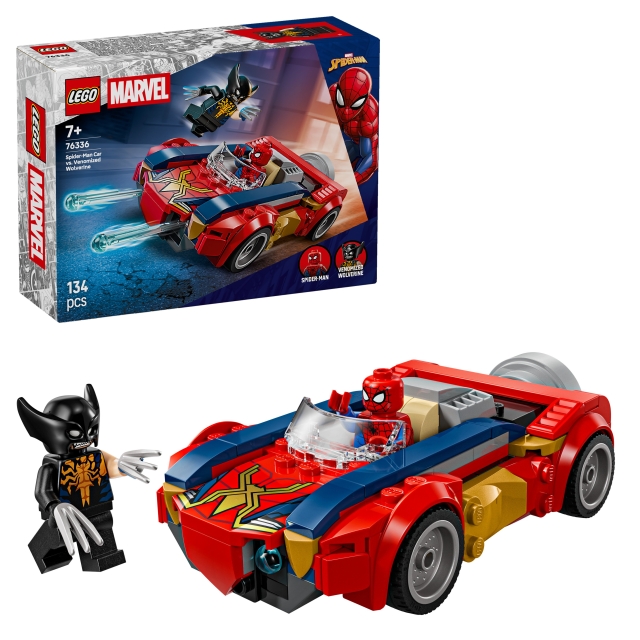 LEGO Super Heroes – Spider-Manin auto vs. Venom-Wolverine (76336)