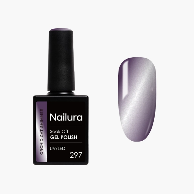 Nailura Orchid Cat Shimmer -geelilakka 297 – Syvä violetti – 10 ml